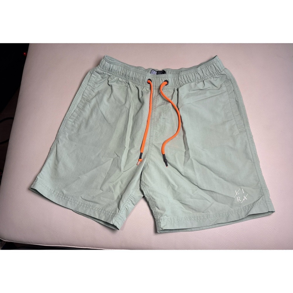 Men's SMALL Lira seafoam green drawstring board shorts.